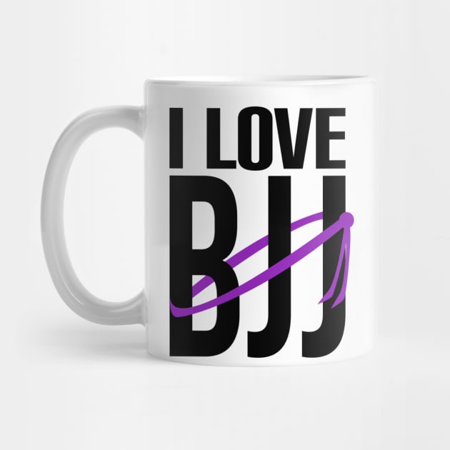 I love bjj - brazilian jiu jitsu purple belt by fighterswin